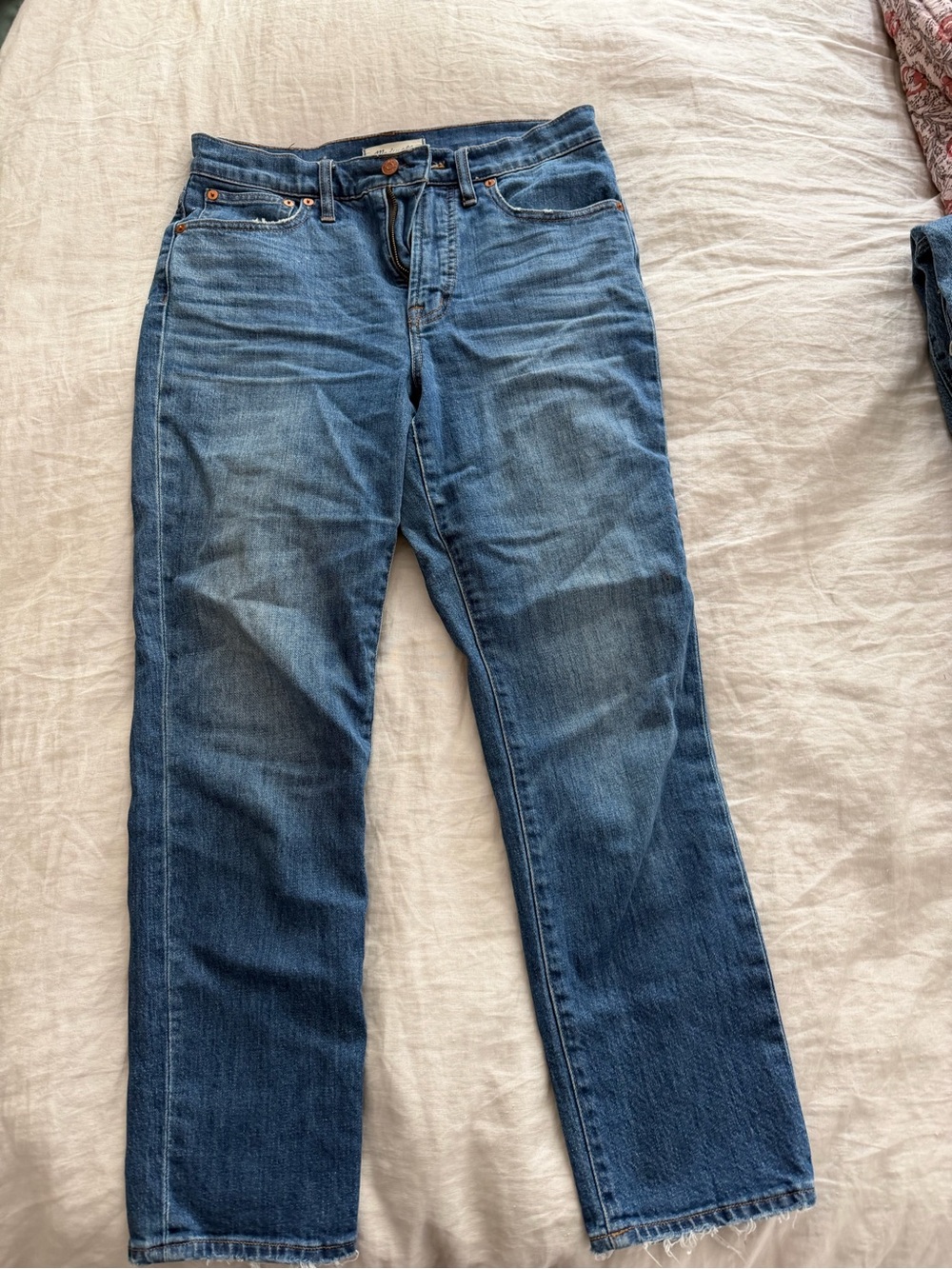 Madewell Classic Blue Straight-Leg Women’s Jeans - vintage crop Jean